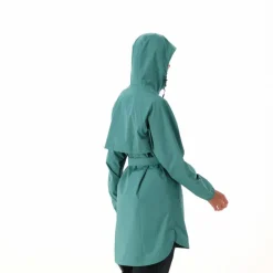 Regenjacke mit fest angebrachter Kapuze für Damen