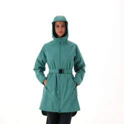 Regenjacke mit fest angebrachter Kapuze für Damen