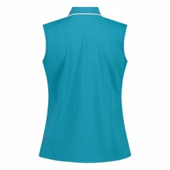 Ärmelloses Damen-Poloshirt aus Stretch-Piqué