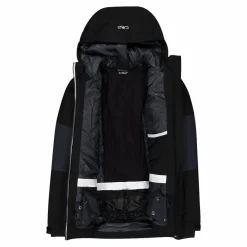 Skijacke aus Twill für Jungen mit Kapuze