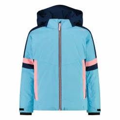 Skijacke für Mädchen mit abnehmbarer Kapuze