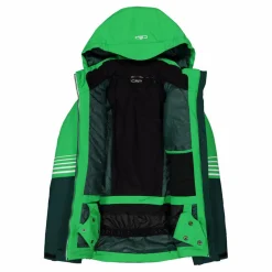 Skijacke mit abnehmbarer Kapuze für Jungen