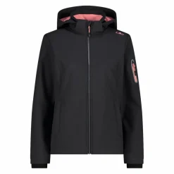 Softshell-Damenjacke mit abnehmbarer Kapuze