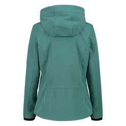 Softshell-Damenjacke mit abnehmbarer Kapuze