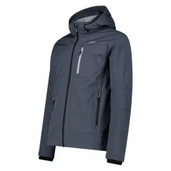 Softshell-Herrenjacke mit abnehmbarer Kapuze