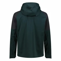 Softshelljacke für Herren mit Kapuze und zweifarbigem Grid-Jacquard-Motiv