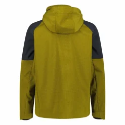 Softshelljacke für Herren mit Kapuze und zweifarbigem Grid-Jacquard-Motiv