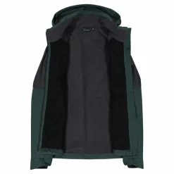 Softshelljacke für Herren mit Kapuze und zweifarbigem Grid-Jacquard-Motiv