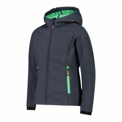 Softshell-Mädchenjacke mit Fix-Hood