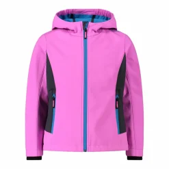 Softshell-Mädchenjacke mit Fix-Hood