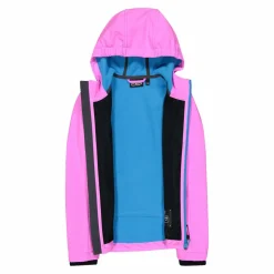 Softshell-Mädchenjacke mit Fix-Hood