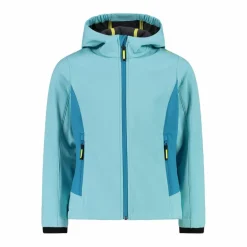 Softshell-Mädchenjacke mit Fix-Hood