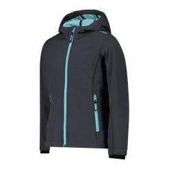 Softshell-Mädchenjacke mit Fix-Hood