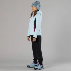 Softshell-Mädchenjacke mit Fix-Hood