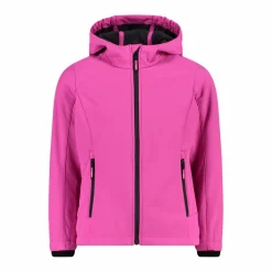 Softshell-Mädchenjacke mit Fix-Hood