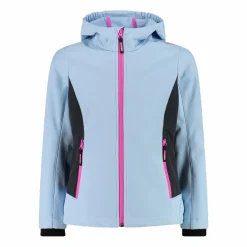 Softshell-Mädchenjacke mit Fix-Hood