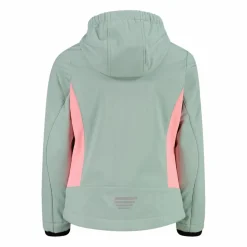 Softshell-Mädchenjacke mit Fix-Hood