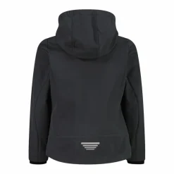 Softshell-Mädchenjacke mit Fix-Hood