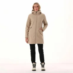 Softshell-Parka für Damen mit Kunstfell