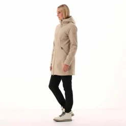 Softshell-Parka für Damen mit Kunstfell