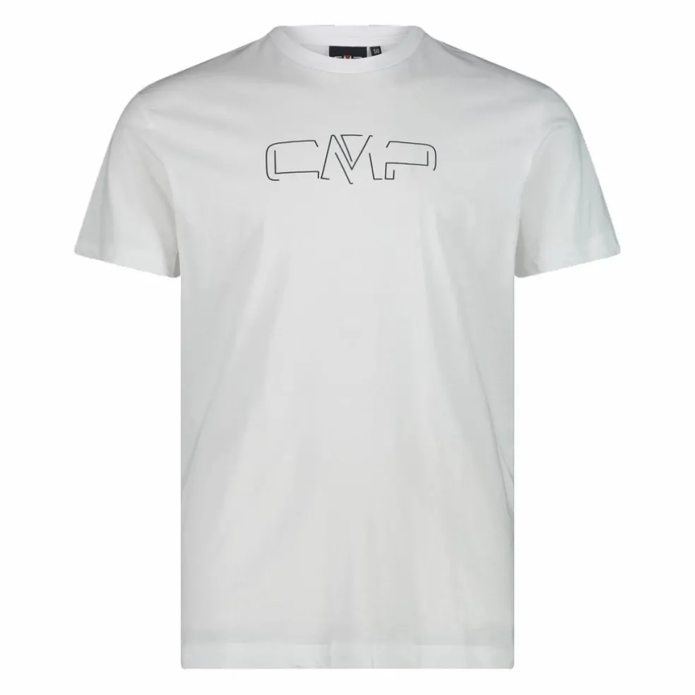 Stretch-Baumwoll-T-Shirt mit Logo