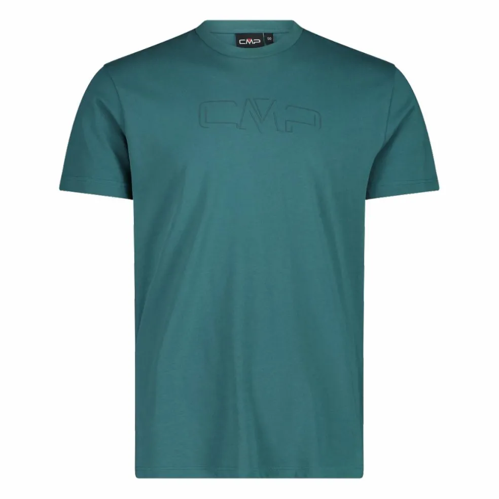Stretch-Baumwoll-T-Shirt mit Logo