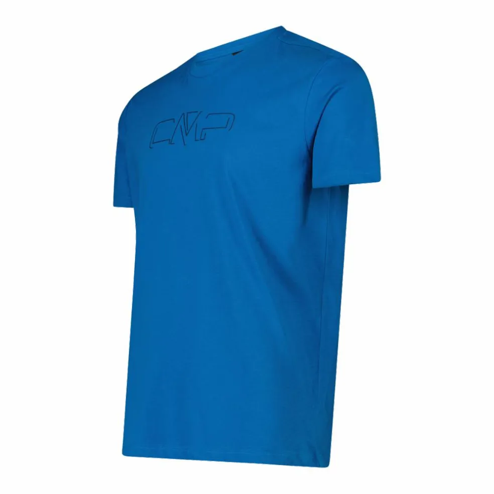 Stretch-Baumwoll-T-Shirt mit Logo