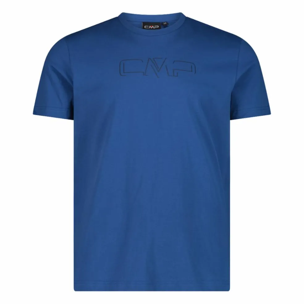 Stretch-Baumwoll-T-Shirt mit Logo