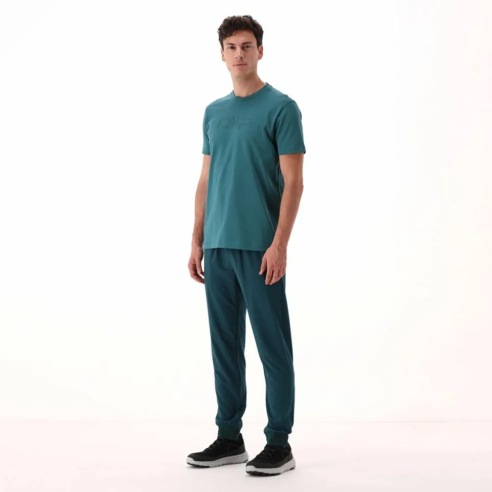 Stretch-Baumwoll-T-Shirt mit Logo