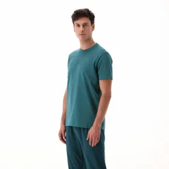 Stretch-Baumwoll-T-Shirt mit Logo