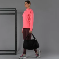 Sweatjacke mit durchgehendem Reißverschluss und Kapuze aus 4-Wege-Stretch