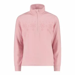 Sweatshirt mit halblangem Reißverschluss aus Arctic Fleece für Mädchen mit Schneeflocke