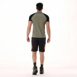 Technisches Radsport-T-Shirt mit kurzem Reißverschluss für Herren