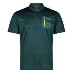 Technisches Radsport-T-Shirt für Herren mit kurzem Reißverschluss und Brusttasche