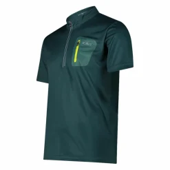 Technisches Radsport-T-Shirt für Herren mit kurzem Reißverschluss und Brusttasche