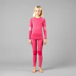 Unisex Baselayer-Top für Kinder mit Rundhalsausschnitt ohne Nähte