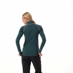 Unlimitech – Thermoshirt mit langen Ärmeln für Damen aus Merino mit halblangem Reißverschluss