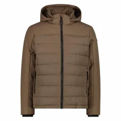 Wattierte Herrenjacke mit abnehmbarer Kapuze