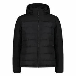 Wattierte Herrenjacke mit abnehmbarer Kapuze