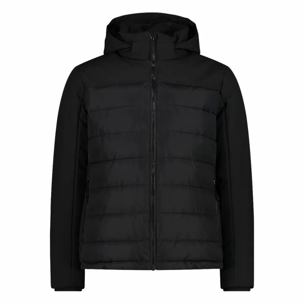 Wattierte Herrenjacke mit abnehmbarer Kapuze