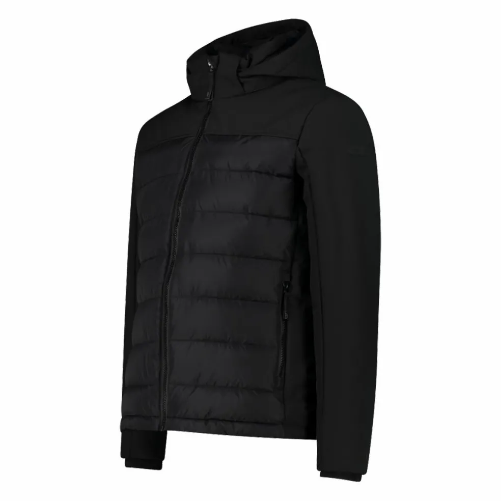 Wattierte Herrenjacke mit abnehmbarer Kapuze
