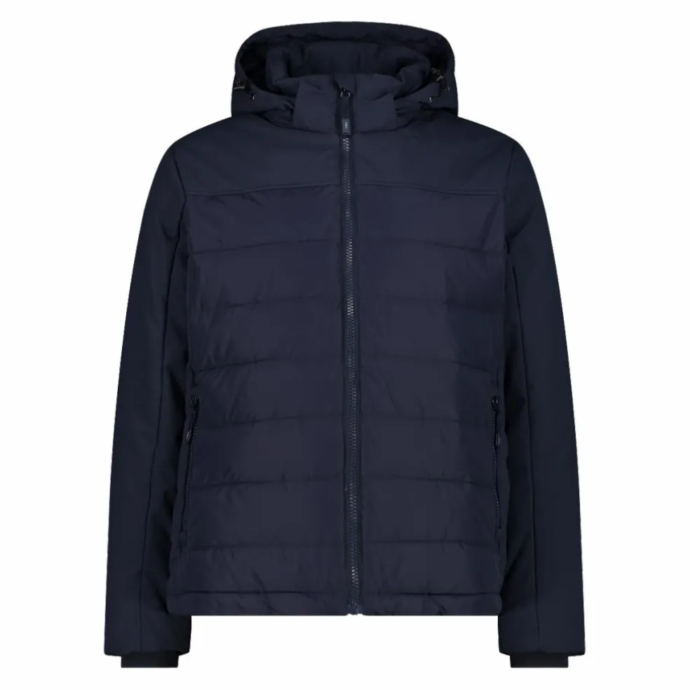 Wattierte Herrenjacke mit abnehmbarer Kapuze