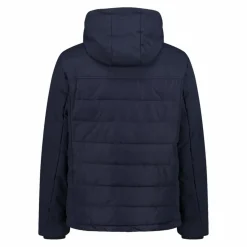 Wattierte Herrenjacke mit abnehmbarer Kapuze