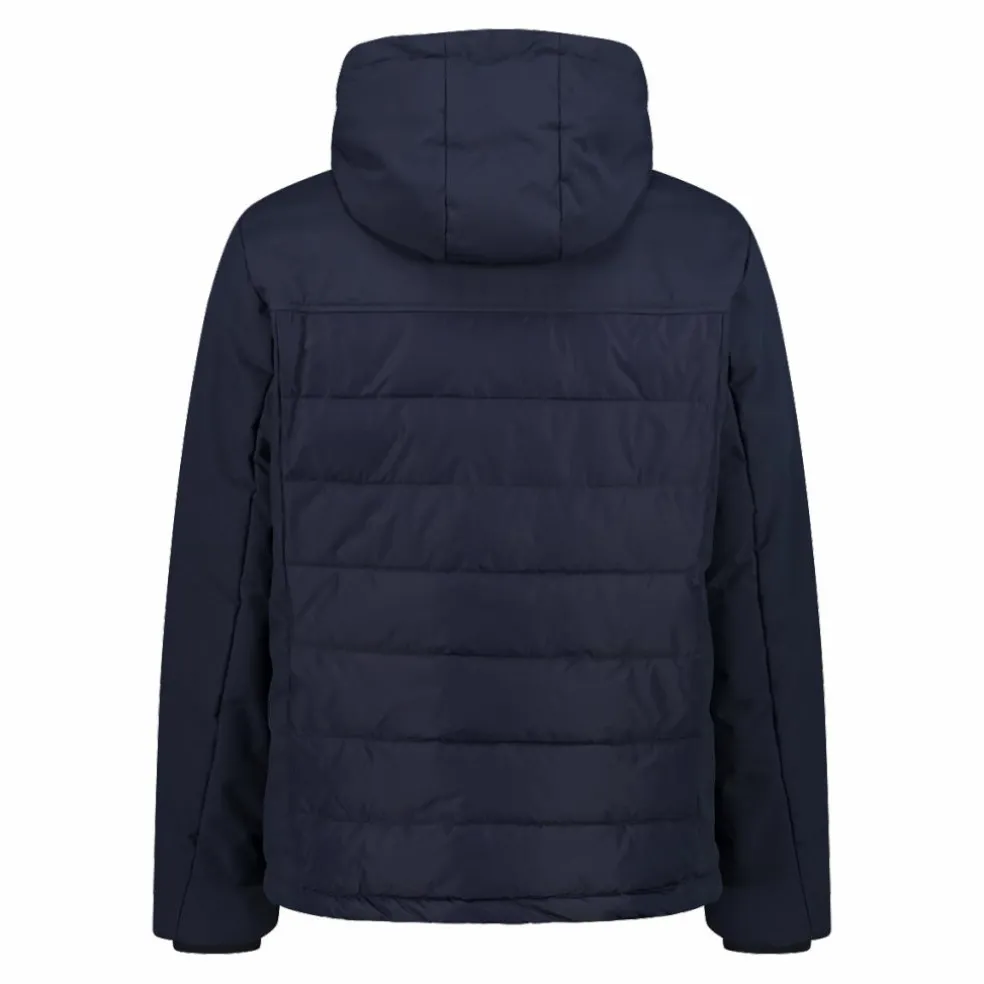 Wattierte Herrenjacke mit abnehmbarer Kapuze