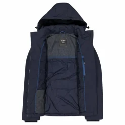 Wattierte Herrenjacke mit abnehmbarer Kapuze