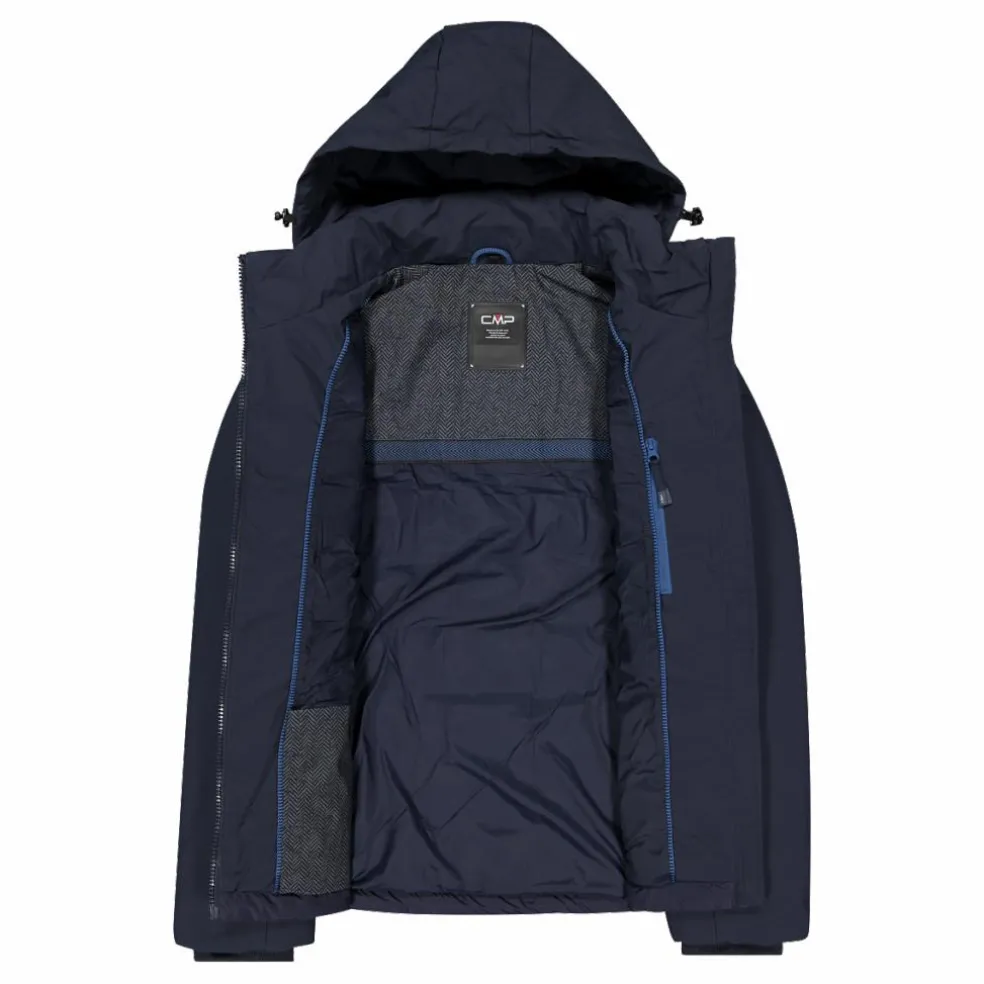 Wattierte Herrenjacke mit abnehmbarer Kapuze