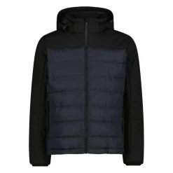 Wattierte Herrenjacke mit abnehmbarer Kapuze