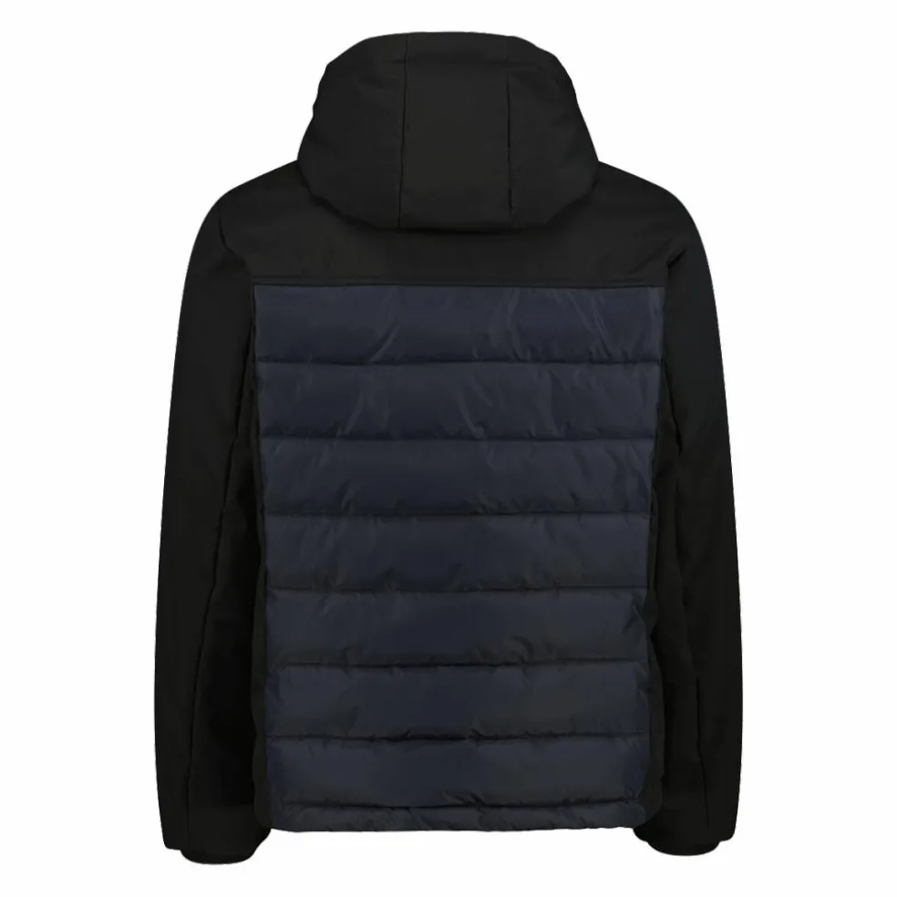 Wattierte Herrenjacke mit abnehmbarer Kapuze