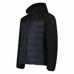 Wattierte Herrenjacke mit abnehmbarer Kapuze