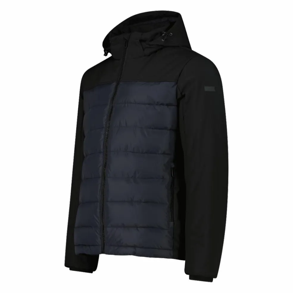 Wattierte Herrenjacke mit abnehmbarer Kapuze